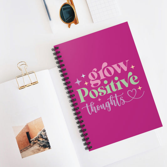 Grow Positive Thought's Spiral Notebook/Journal - Ruled Line