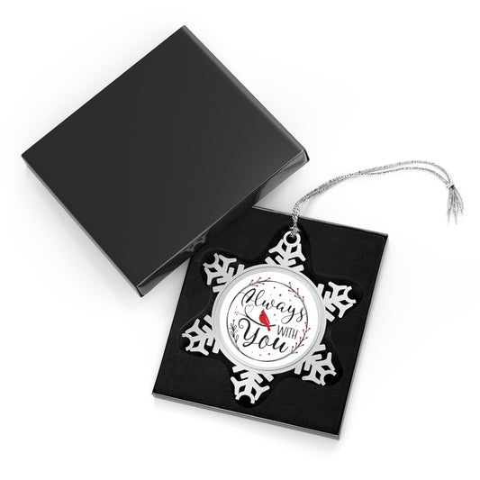 Always With You Pewter Snowflake Ornament