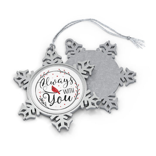 Always With You Pewter Snowflake Ornament